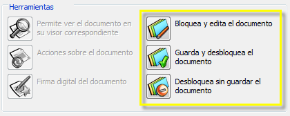 Opciones de bloqueo/desbloqueos