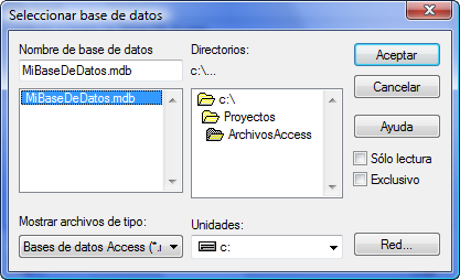Conexión mediante ODBC a MS Access