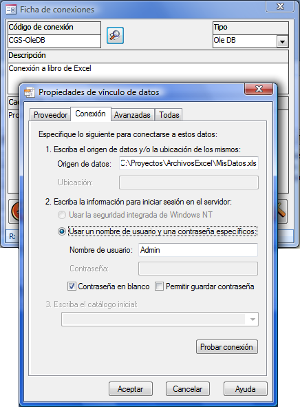 Conexión OleDB