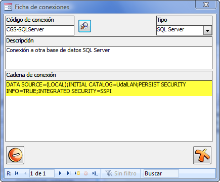 Conexión a base de datos SQL Server