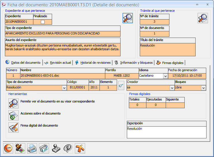 Seleccionar el rol revisor del documento