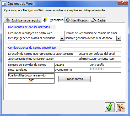 Configuración de circulares