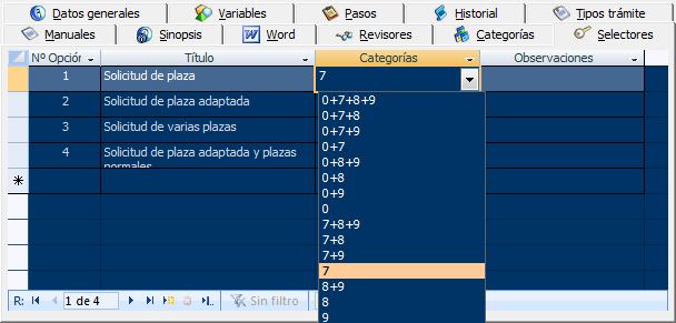 Selectores