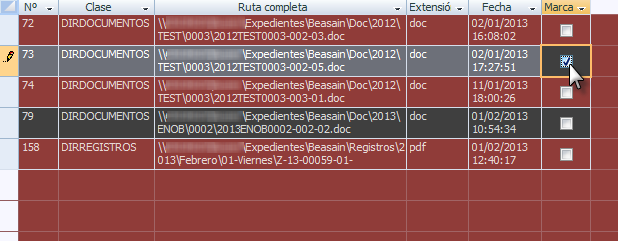 Marcar documento a eliminar