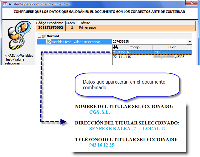 Referencia a valores seleccionados