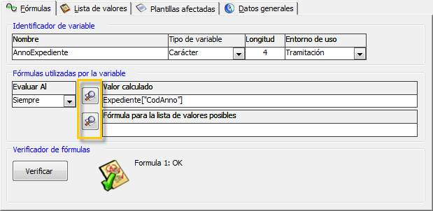 Acceso a los asistentes para la creación de fórmulas