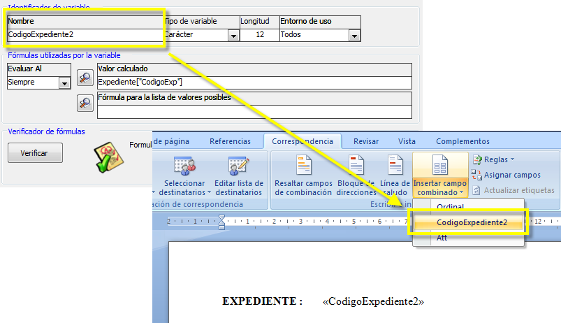 Variables con fórmula en la plantilla