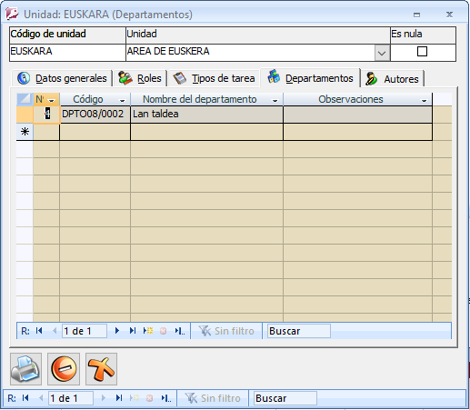 Crear diferentes departamentos