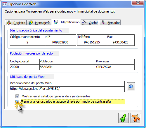 activar acceso mediante claves