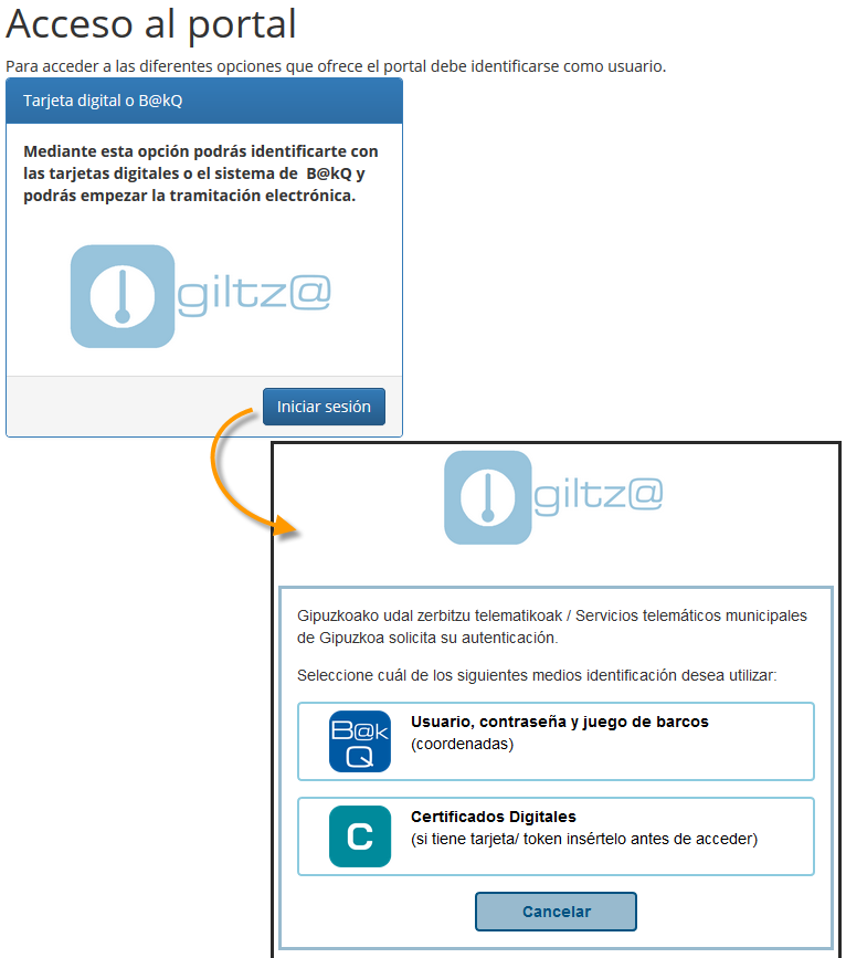 acceso al portal ciudadano con Giltz@