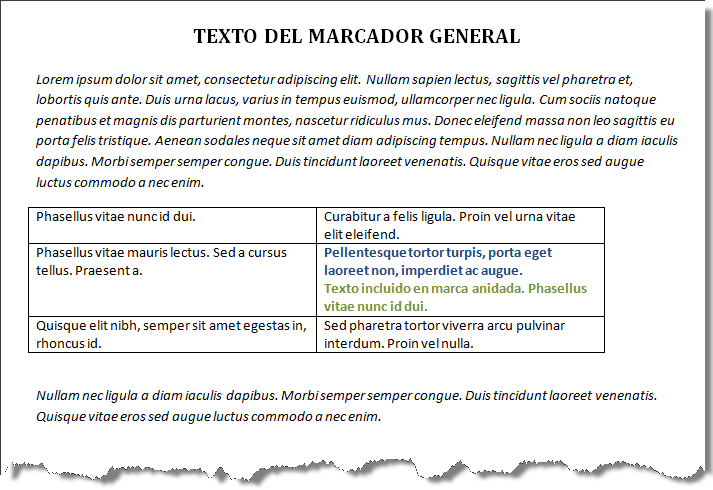 Texto de la marca general