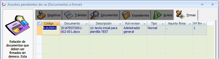 Acceso directo al firmador de documentos que deben ser firmados