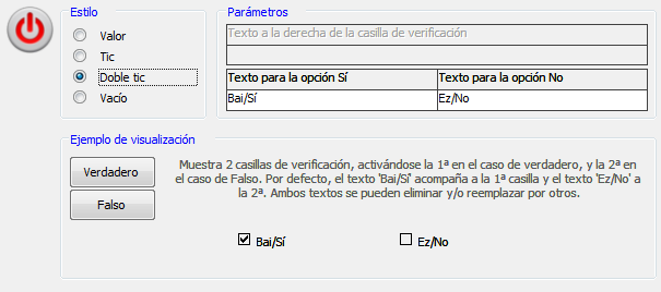 Formatos para el tipo lógico