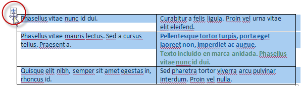 Seleccionar la tabla de referencia