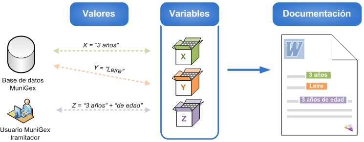 Gráfico sobre el uso de variables