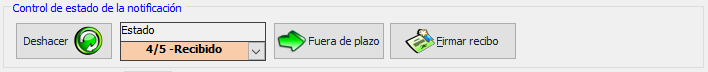 Notificación en estado recibida.