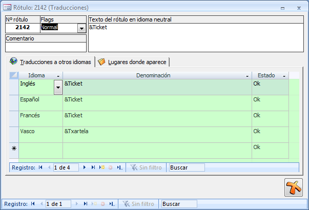 formulario de traducción a otros idiomas