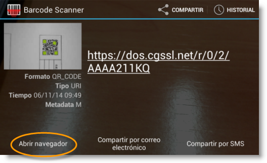 Identificación de QR