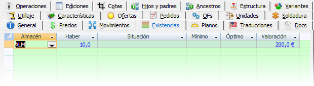 Valoración actualizada