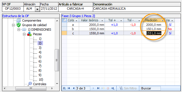 Anotar mediciones