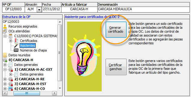 Utilizar el asistente para emitir el certificado