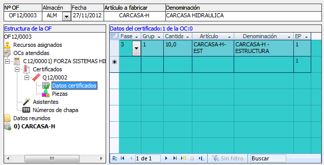 Controles agregados al certificado