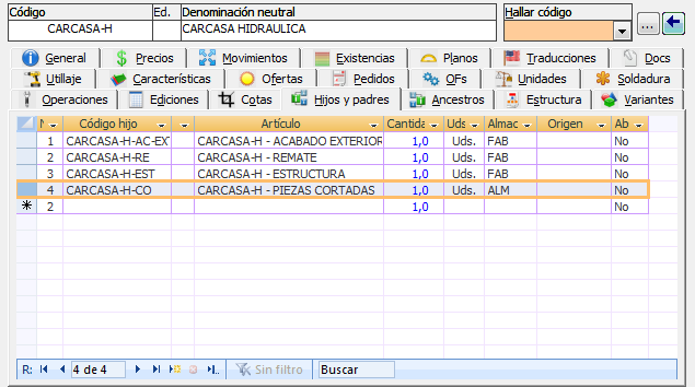 Anotación de la estructura