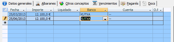 Dividir importe a pagar en varios vencimientos