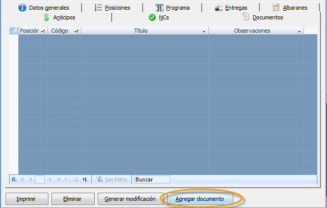 Agregar documentos desde la ficha de un elemento