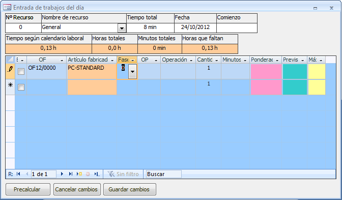 Formulario anotador partes