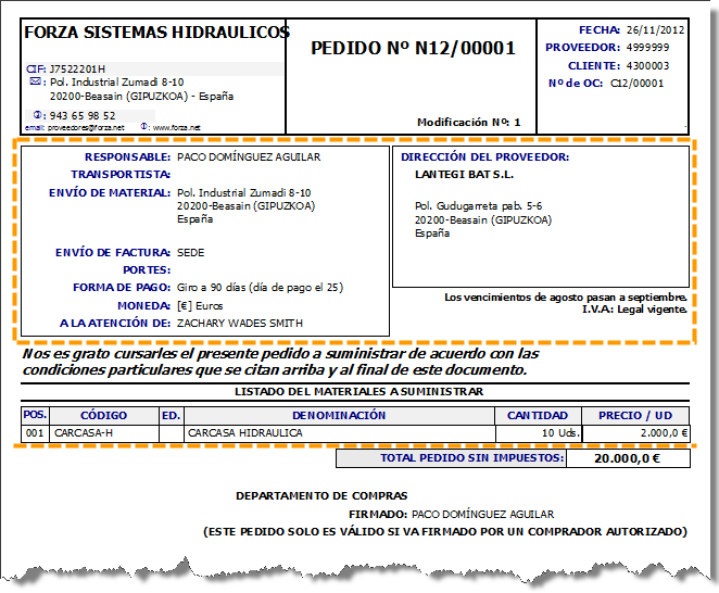 Otros informes dentro del informe principal